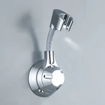 ראש מקלחת בעל צינור מחזיק אוניברסלי מתכוונן מקלחת סוגר שירותים נחיר קבוע תמיכה חינם אגרוף אביזרי אמבטיה