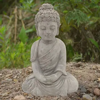 היופי פסל בודהה לשימוש חוזר בודהה קישוט קצוות חלקים אמנותי בבהירות חרוט מרגיעה פסלון בודהה