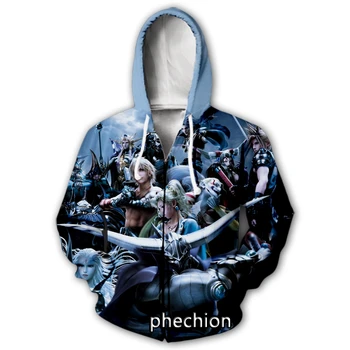 phechion גברים/נשים 3D מודפס פנטזיה הסופי מזדמן רוכסן הקפוצ 'ונים אופנה גברים רופף ספורט לרכוס את הקפוצ' ונים J19