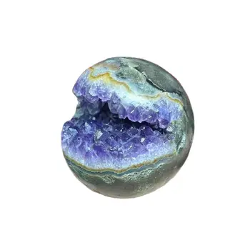 איכות פרמיה גבישי ריפוי חן טבעי, סגול אמטיסט Druzy Geode הכדור למכירה