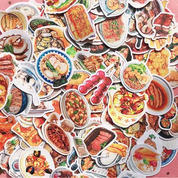 160 יח/להגדיר מזון, כלים דקורטיביים מדבקה DIY אוכל סיני מתכון אוכל טעים, עיצוב אלבומים מדבקות תווית