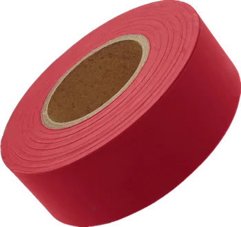 12 אדום PACK שאינו דבק הזהרה בצבע מרקר הקלטת גלילי פלסטיק סקר סימון מסמן הקלטת סניפים