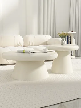 חאבייר קוצ ' הר עגול שמנת בסגנון שולחן קפה קטן בדירה אינטרנט מפורסמים High-End אמנותי סלון מודרני מינימליסטי