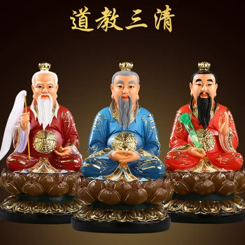 3p הטאואיזם ZU שי האלים מקדש המזבח בבית הגנה פולחן טאי-צ 'אנג לאו ג' יואן שי TIANZUN DAODE אלוהים, בודהה פנג שואי פסל