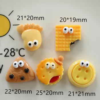 3PCS/סט קריקטורה Refridgerator מגנטים העיניים עוגיות חמוד DIY קרם דבק הביתה קישוטים מדבקות