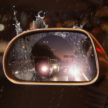 2 יח ' המכונית המראה האחורית אנטי ערפל מדבקה אטים לגשם המכונית גשם מדבקה סרט מגן מכסה המכונית מראה אביזרים