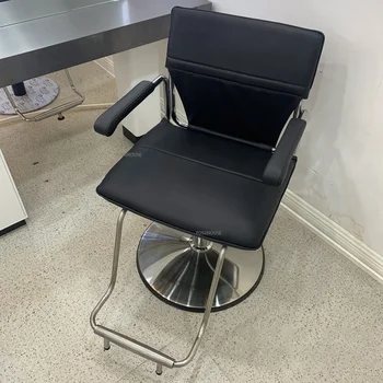 נירוסטה סלון כסאות מעצב שיער סלון ריהוט סלון יופי איפור קעקוע כסא מעלית המסתובב כסאות למספרה.