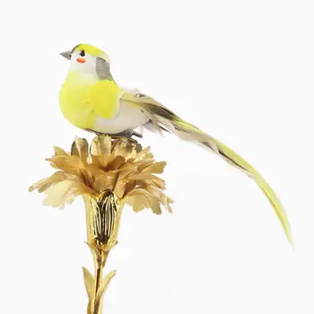 מלאכותי קצף ציפור יפה ללבוש עמידים דקורטיביים זמן נוצת ציפור תלויה קישוט סימולציה ציפורים בגינה