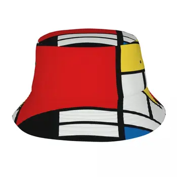 פיט מונדריאן יוניסקס מזדמן שמש כובע דלי הכובע על גברים, נשים, בוב היפ הופ כובעי קיץ דייג כובע פנמה