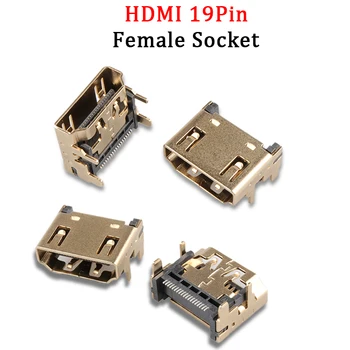 1/5/10/50Pcs HDMI סוג נקבה תקע שקע HD ממשק מחבר 19Pins HDMI נקבה שקע ממשק נתונים 4 לטבול סוג המתאם
