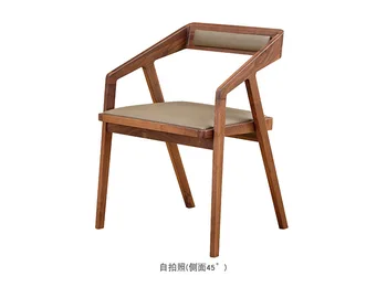 פשוט מעץ מלא בספר כסא הנורדי, סלון חדר אוכל כיסא משרדי המודרנית מחקר הכיסא