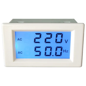 LCD דיגיטלי תצוגה כפולה AC80-300V מודד 45.0-65.0 הרץ תדר מטר