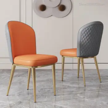 הנורדית המודרנית האוכל הכיסא במשרד מרפסת מטבח אפור מבטאים כיסאות חיצונית בודדים Chaises-סל אבוס רהיטים MZYYH