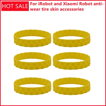 צהוב על Roborock S50 S55 S5 S6 מקס ו-Xiaomi רובוט 1S 2S T4 T6 1C שואב אבק אנטי ללבוש צמיגים אביזרי עור