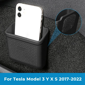 עבור טסלה מודל 3 S X Y 2017-2022 מוסתר סיליקון תיבת אחסון קל להתקין שקית טלפון נייד בכיס אוטומטי הפנים אביזרים