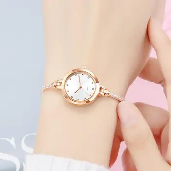 גברת שעון אופנה תכשיטי אופנה שעון צמיד יהלומים מלאכותיים נוצצים שרשרת שעון צמיד למסיבות