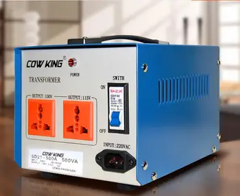 אמריקאית אותנטית Cowking COWKING 100% נחושת טהורה 220V כדי 100V 115V 500W שנאי
