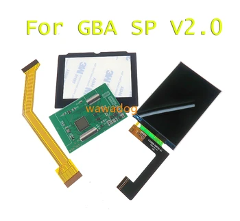 עבור גיים בוי Advance SP חשמל נמוכה מסך להדגיש IPS מסך LCD V2 IPS מסך LCD עבור GBA SP להדגיש בהירות מסך LCD