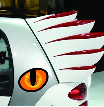 3D סטריאו רעיוני עיניים מדבקות לרכב מראה אחורית רכב חזק רעיוני עיני חתול עמיד למים עבור משאית השטח.