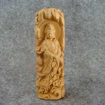 תאשור גילוף פסל בודהה Guanyin עיצוב הבית הבודהיסטווה גילוף קישוט הבית באביזרים