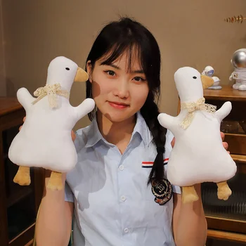 Kawaii תוספות קטיפה ברווז כרית ממולאת רך חיות צעצוע קטיפה קוריאנית לבן אווז בובה לכריות הספה תנומה הכרית עיצוב הבית ילדים מתנה