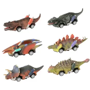 עבור ילדים 3-12 שנים דינוזאור צעצוע מכונית לסגת מכוניות דגם דינוזאור צעצוע כלי רכב מכונית צעצוע ארבעה גלגלים פלסטיק מגניב מכונית צעצוע מיני