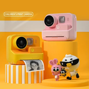 Instant Photo Camera עבור ילדים 26MP וידאו 1080P מצלמה דיגיטלית לילדים משחק מצלמות עם 32GB כרטיס בנים בנות מתנת יום הולדת.