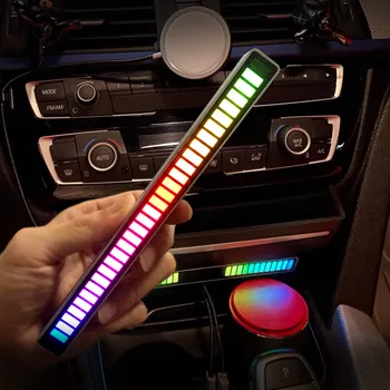 2023 חם המכונית RGB LED רצועת אור קול מוסיקה שליטה המנורה על ניסן Tiida Teana קו הרקיע להערים X-טרייל Almera הקאשקאי 2016 2017