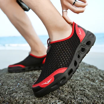 2023 גברים אקווה נעלי חיצוני לנשימה נעלי החוף קל מהיר ייבוש שכשוך נעלי ספורט מים קמפינג נעלי נעליים