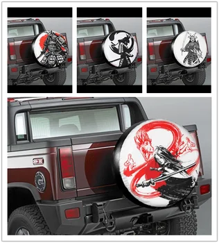 הסמוראי היפני הנוסף כיסוי צמיג על הג ' יפ Mitsubishi Pajero מותאם אישית Dustproof המכונית כיסוי גלגל הטאואיסטית צמיג הגנה על התיק.