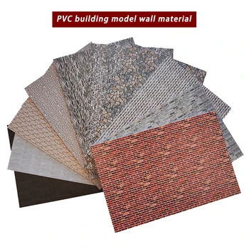 סימולציה PVC בניית קיר לוח אריחי הרצפה חומרים מודל 20X30CM עבור Diy Buliding חול שולחן זירת פריסת ערכות דיורמה