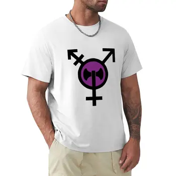 שתי צבע Transbian לסביות טרנסג ' נדרים Labrys חולצה קוריאני אופנה מותאם אישית חולצה ייבוש מהיר חולצת גברים הבגדים