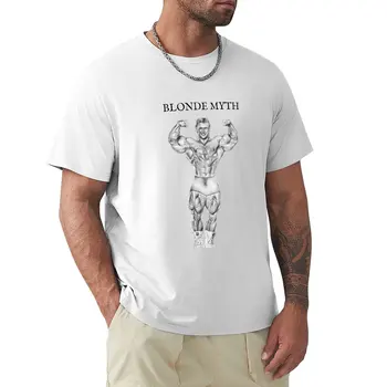 פיתוח גוף מקרא - בלונדינית מיתוס חולצה שרוול קצר אסתטי בגדים במשקל כבד חולצות גברים חולצות