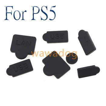 1set Dustproof Plug עבור PS5 קונסולת המשחק סיליקון אבק המתחבר להגדיר USB HDM ממשק אנטי-כיסוי אבק