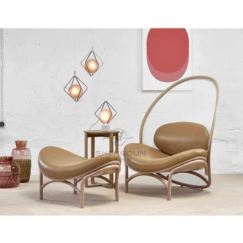 איטלקית מודרנית חדשה פנאי עצלן ספה פשוטה מסעדה בית קפה מתכת מעצב מלון הרהיטים בסלון