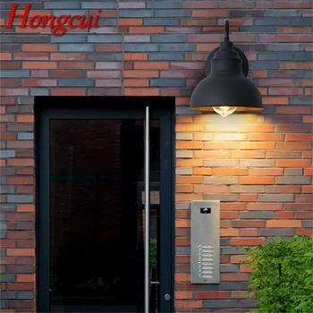 Hongcui חיצונית מנורת קיר פמוטים קלאסיים תאורת LED אטימות IP65 הביתה דקורטיביים על המרפסת.