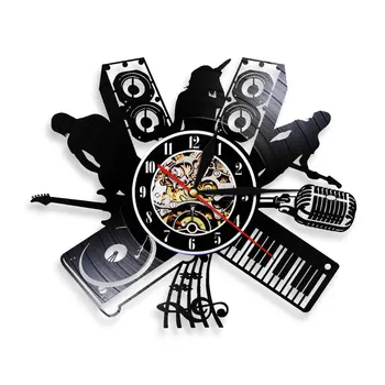 להקת מוזיקת רוק n רול זמר אישיות אמנות קיר תפאורה של התקליט ויניל שעון קיר מתנה ייחודית רעיון חובב מוזיקה