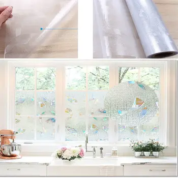 מדבקה השמש תופס ויניל פרטיות סרט מרפסת שירותים חלון מדבקות חלון זכוכית הסרט צבעונית נייר דקורטיבי