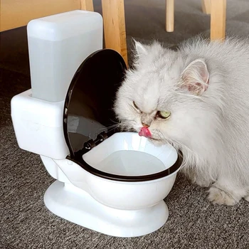 מחמד מתקן המים בשירותים צורה מצחיק מתקן המים קולרים כלב חתול אוטומטי זרימת שותה המכשיר חיית המחמד מזין