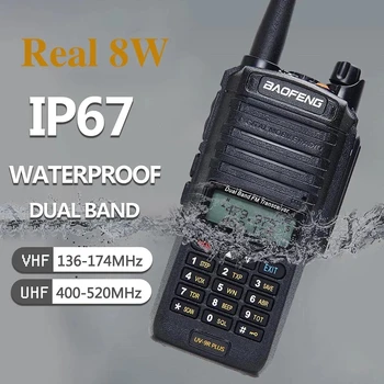 מתח גבוה מכשיר קשר Baofeng UV-9R בנוסף אטימות IP68 VHF UHF שני רדיו דרך UV9R פלוס נייד חזיר CB רדיו לצוד.